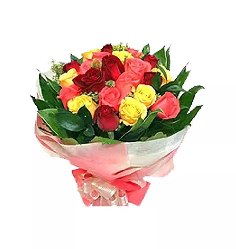 Color-Coordinated Love Treat Mixed Flower Bouquet