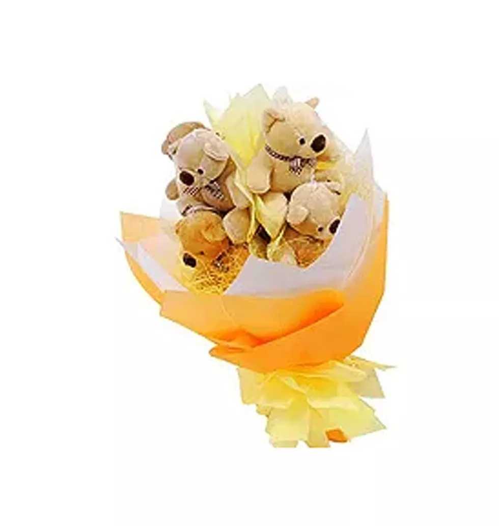 Awe-Inspiring Teddy Bear Bouquet with Sweetest Love