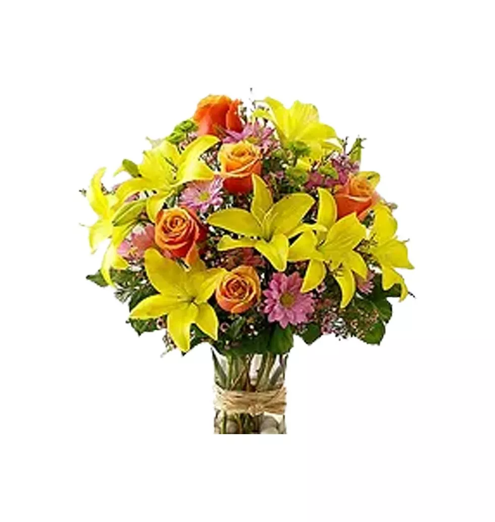 Charming Floral Arrangement with a Flame of Love