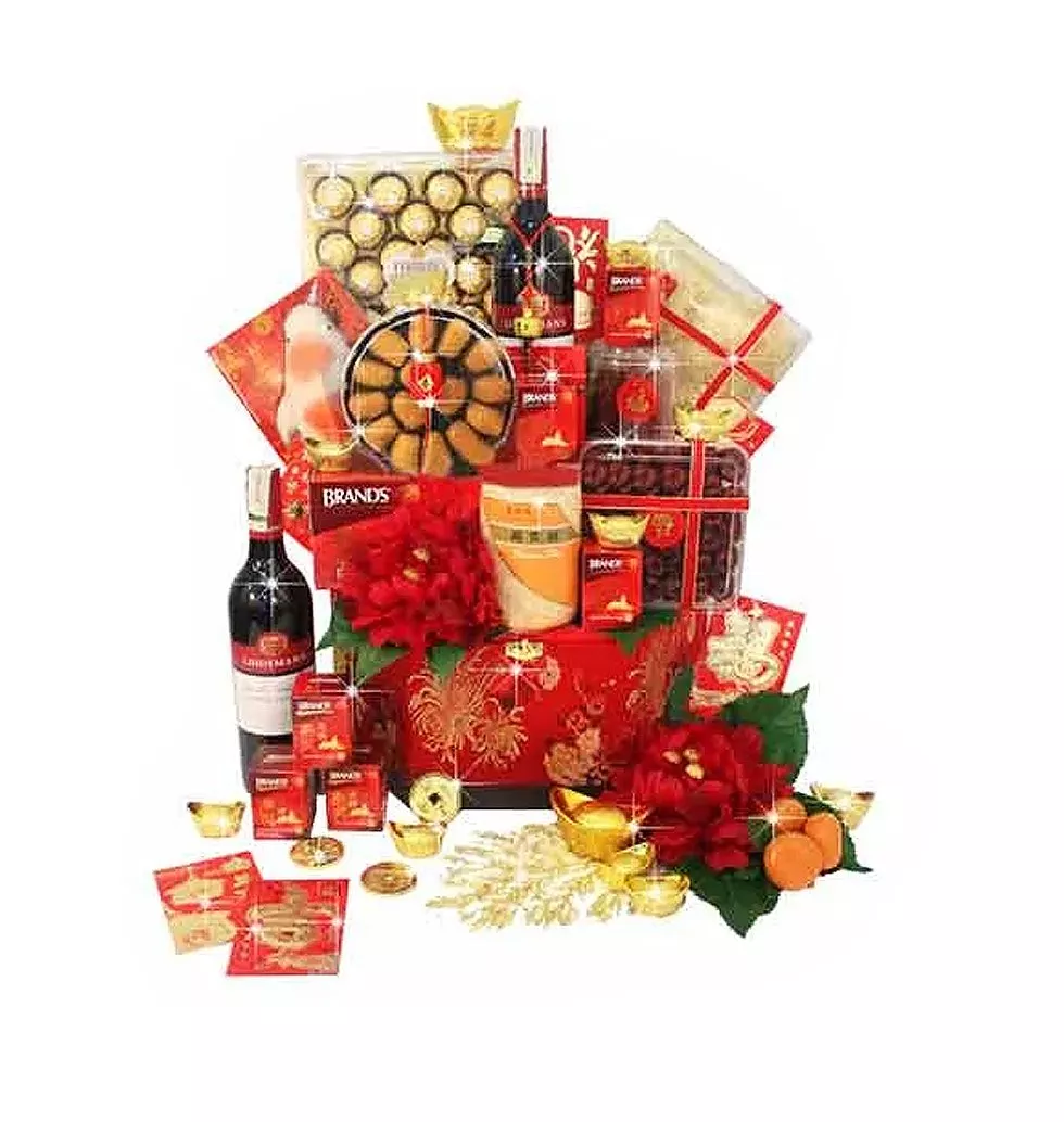 Royal Fortunes Gourmet Hamper with Wine