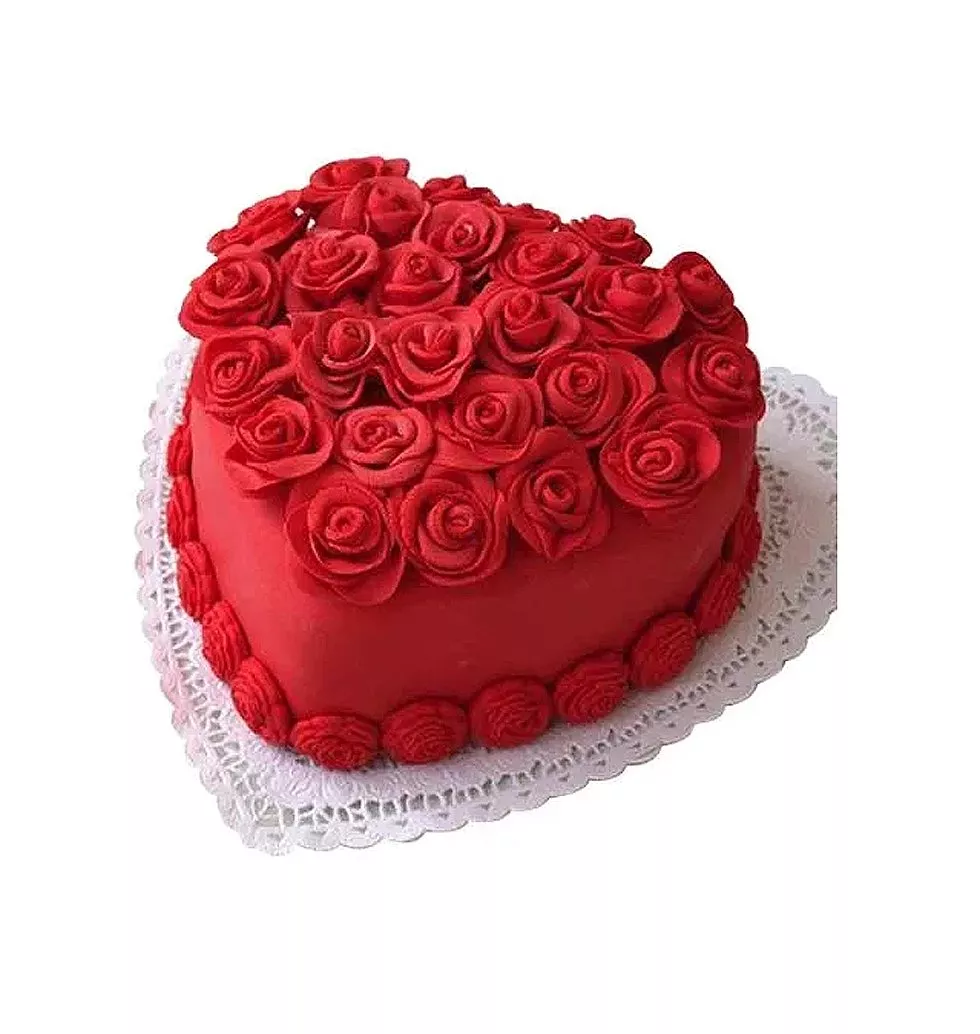 Delightful Rose Designed Cake