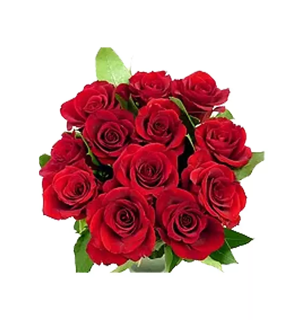 Bouquet of Striking 18 Red Roses