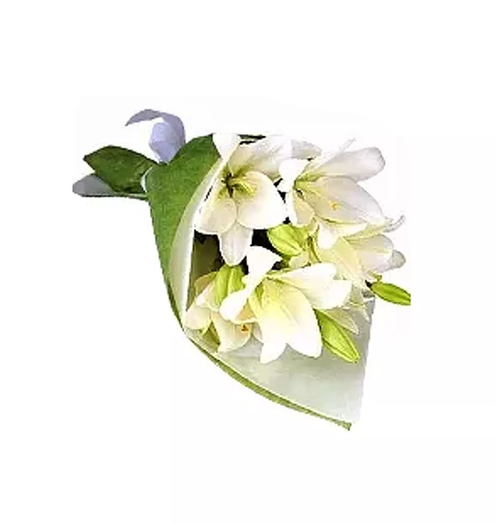 Mesmerizing 6 Oriental Lily Bouquet with Impressions of Love
