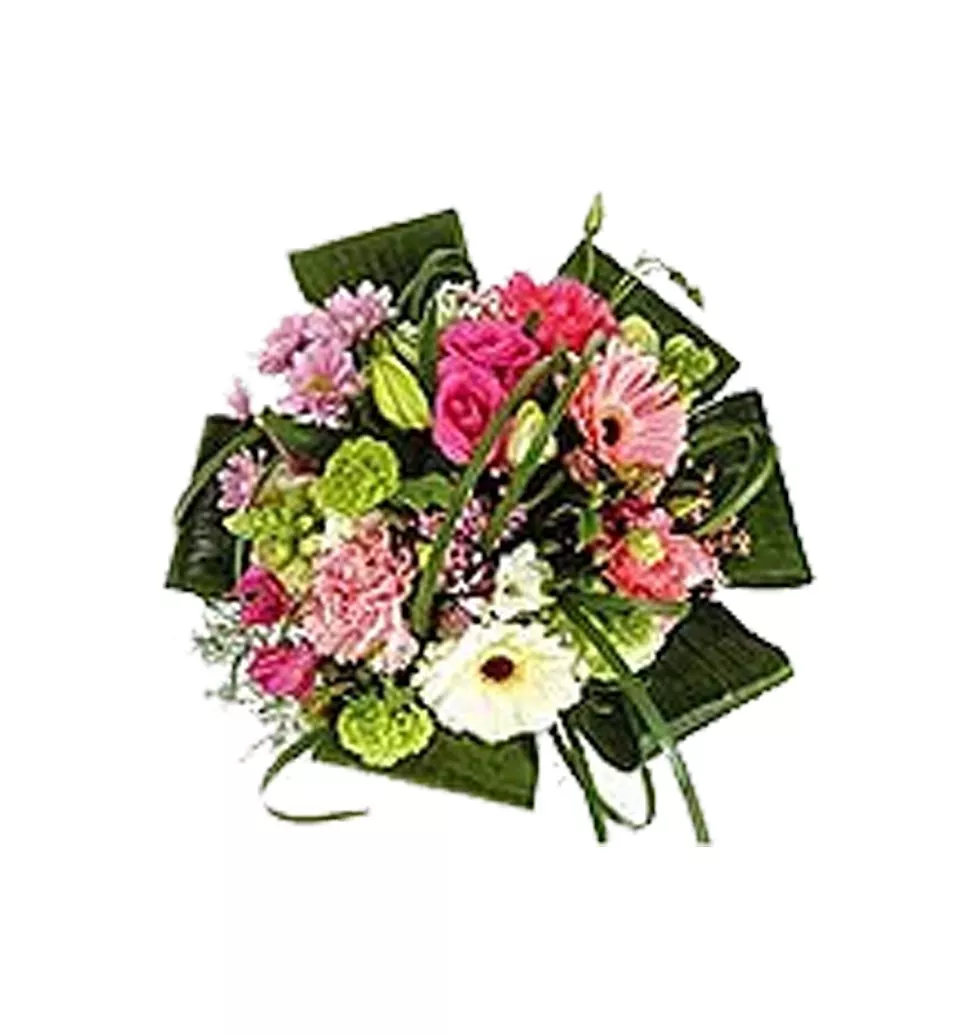 Bright Mixed Bouquet of 18 Flowers